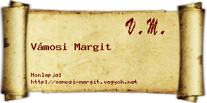 Vámosi Margit névjegykártya
